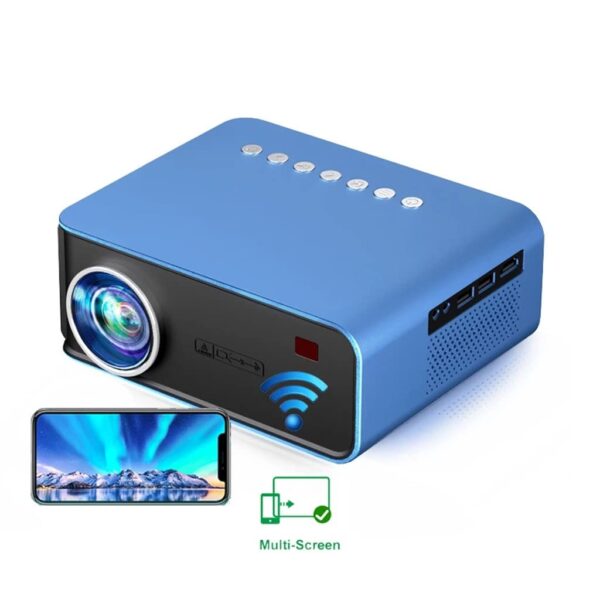 T4 Mini Projector 3600 Lumens Support Full 1080P LED Proyector Big Screen Portable Home Theater Smart Video Beamer ( Color : E ) (E )