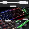 Keyboard Mouse Combo, Gaming Keyboard and Mouse Combo,USB Wired for PC Laptop Computer Gamer Mechanical Feel Suspension,for PC Laptop Computer Game and Work - Image 3