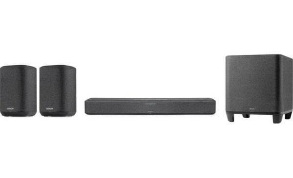 Denon Home Sound Bar 550 Surround Sound Bundle Powered 4.1-channel sound bar system with Dolby Atmos®, DTS:X, Bluetooth®, Amazon Alexa, Apple AirPlay® 2, and HEOS built-in (Black Surrounds) - Image 14