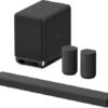 Sony HT-A3000/SA-SW5/SA-RS5 Home Theater Bundle Powered 5.1.2-channel sound bar, subwoofer, and rear speaker system with Bluetooth®, Apple AirPlay® 2, Dolby Atmos®, and DTS:X