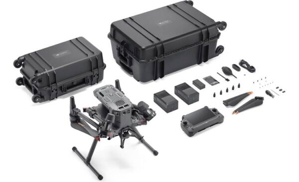 DJI Matrice 350 RTK Worry-free Basic Combo Commercial-grade quadcopter with two flight batteries, battery station, smart controller, carrying case, and Enterprise Care Basic protection plan - Image 2