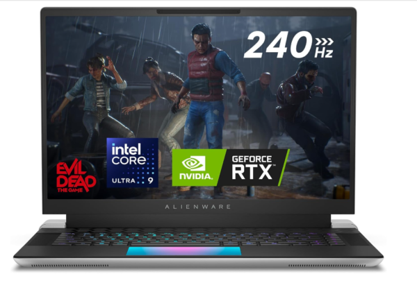 Alienware X16 R2 Gaming Laptop – 16-inch QHD+ 240Hz 3ms Display, Intel Core Ultra 9-185H, 32GB LPDDR5X RAM, 1TB SSD, NVIDIA GeForce RTX 4080 12GB GDDR6, Windows 11 Home, Onsite Service – Lunar Silver - Image 2